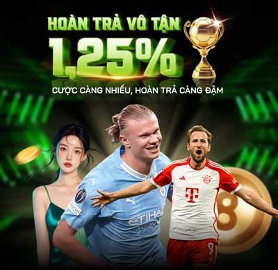 khuyến mãi hoàn trả vô tận lên tới 1.25% tại kong88